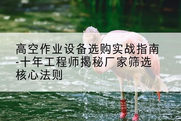 隆昌剪叉式升降机厂家-高空作业设备选购实战指南-十年工程师揭秘厂家筛选核心法则